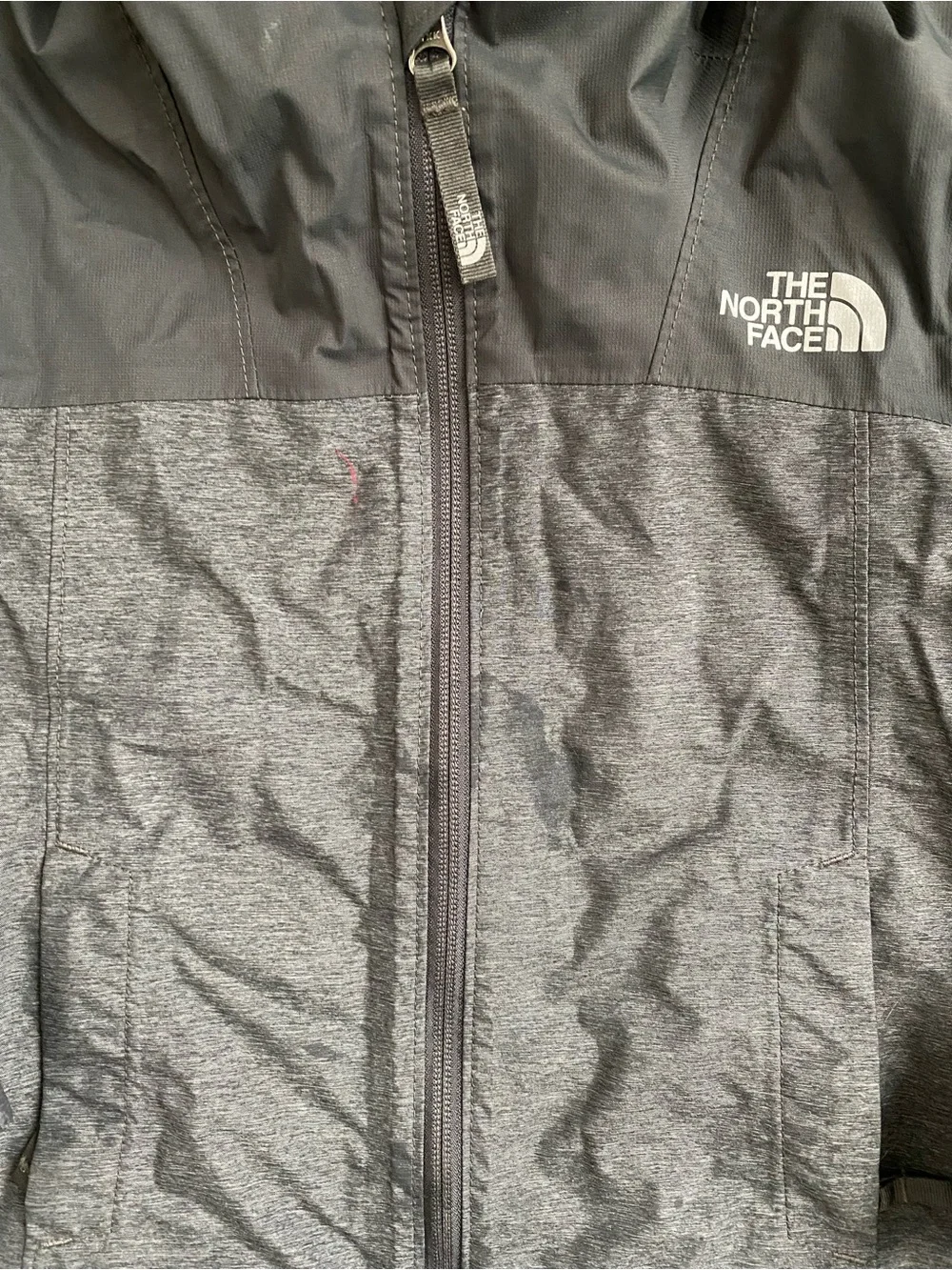The North Face Black/Grey Kids Hooded Jacket- size xs 6